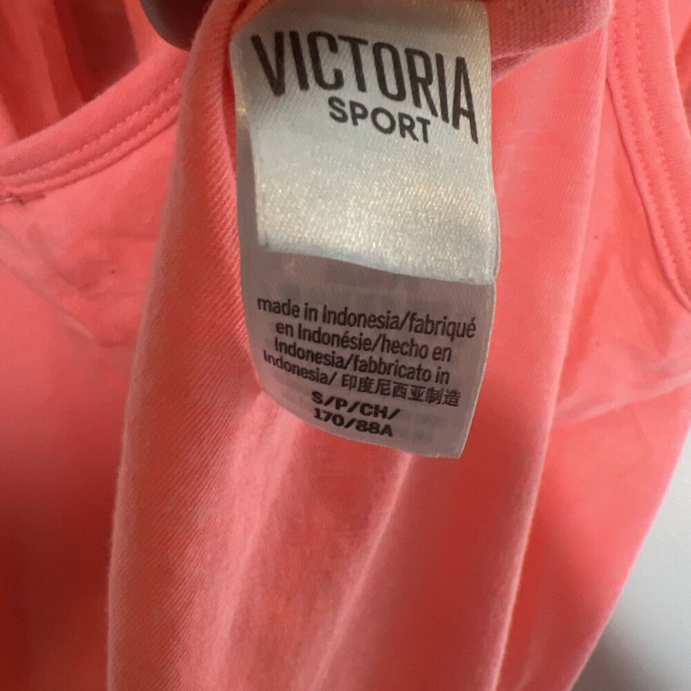 Victoria Secret Sport LOVE Coral Open Back Tank Top Women's size Small - Picture 7 of 9